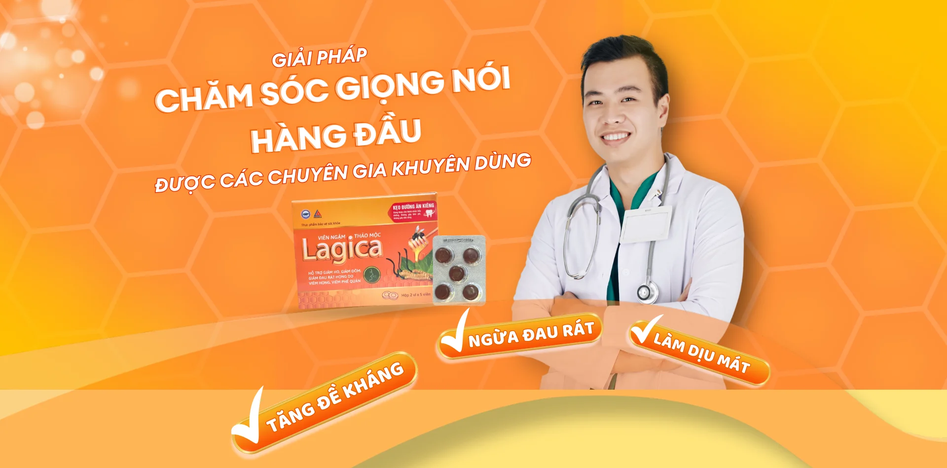 Viên ngậm thảo mộc Lagica - giải pháp chăm sóc giọng nói, giảm ho hàng đầu được các chuyên gia khuyên dùng